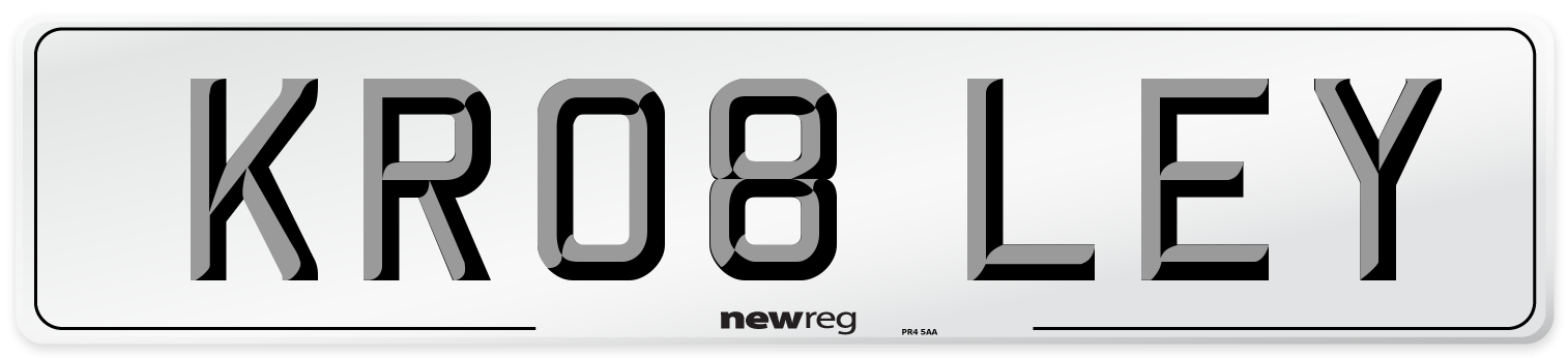 KR08 LEY Number Plate from New Reg
